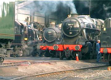 Loco's being prepared for their days work Fri. 20th Sept. 2002
